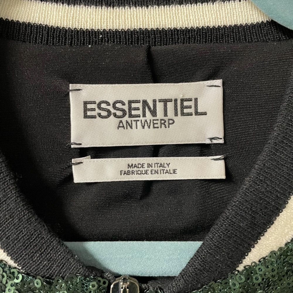 Essential Sequined Color Block Bomber Jacket - image 2